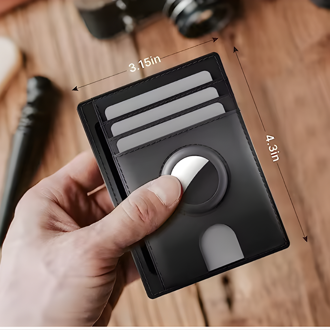 Best AirTag wallets in Australia 2026 - slim leather minimalist wallet with AirTag slot