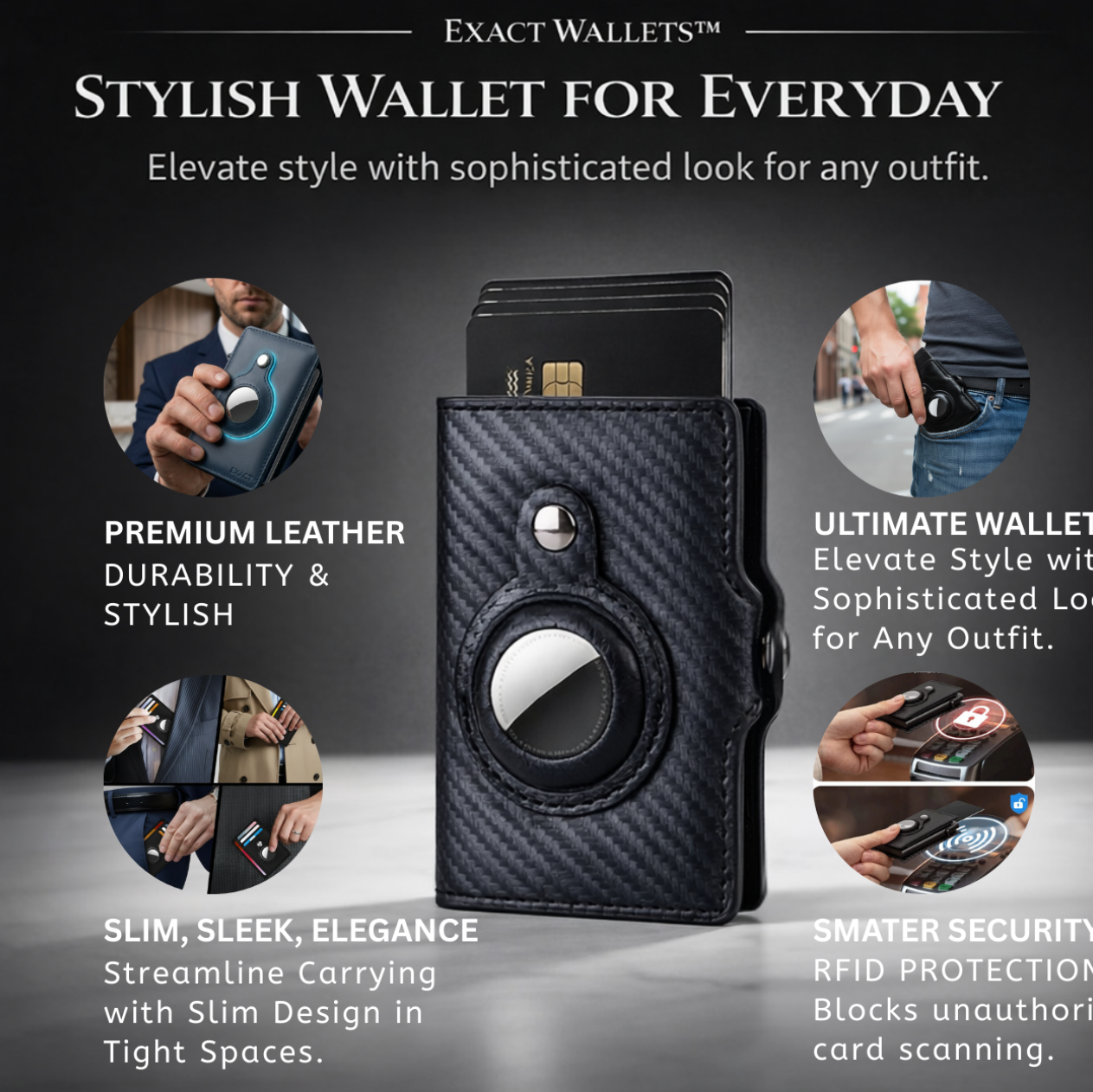 PREMIUM LEATHER AIRTAG WALLET